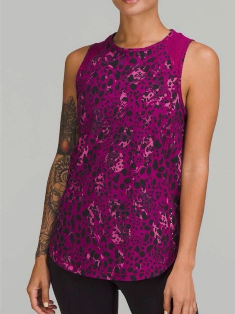 Lululemon Sculpt Tank -Purple Animal-Print